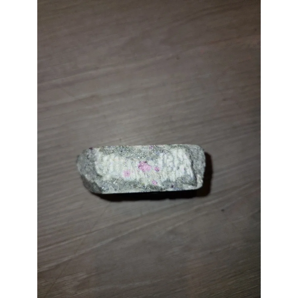 Natural Ruby Zoisite Tea Light Candle Holder Raw Edge Polished Top Specimen
